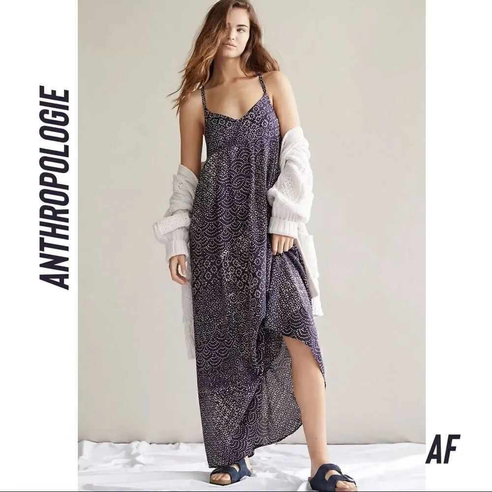 ANTHROPOLOGIE SHAWNA MAXI DRESS PURPLE XS NEW